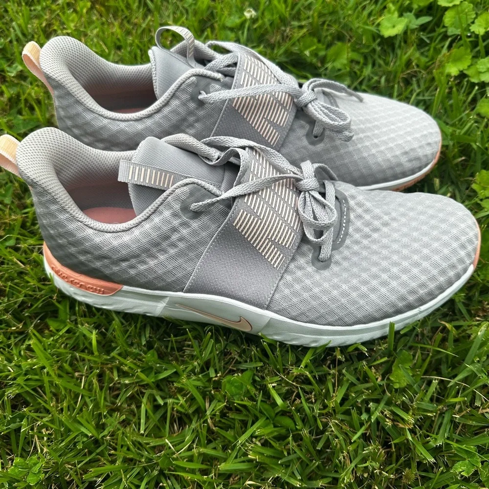 Nike Gray and Pink Sneakers with Cushioned Sole